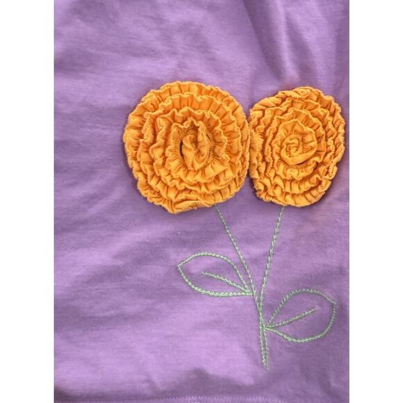 Hanna Andersson Dress Purple with Orange EmbroideryFlowers Size 140 Girls 10 - Picture 7 of 8